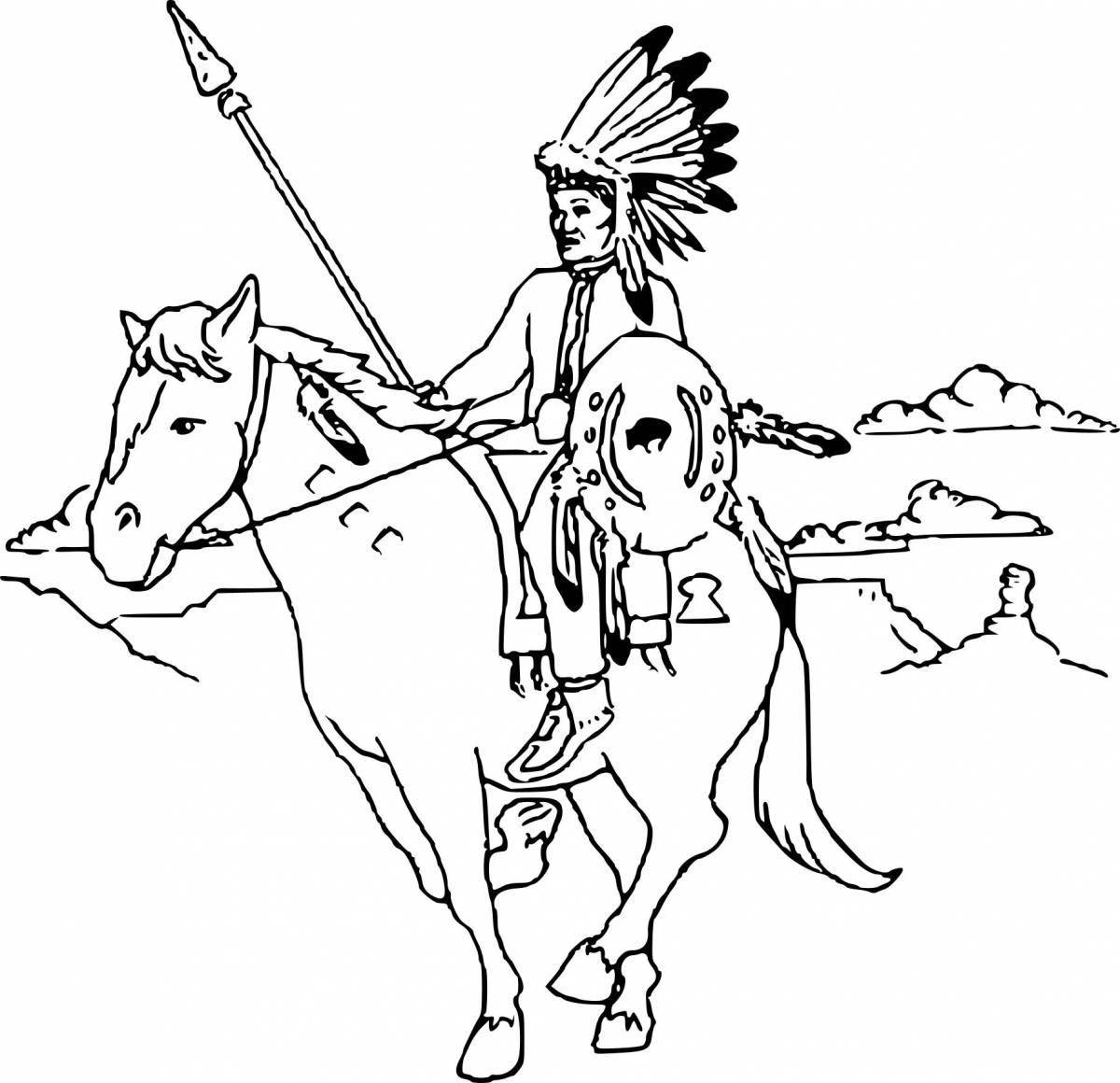 Indian dramatic coloring pages