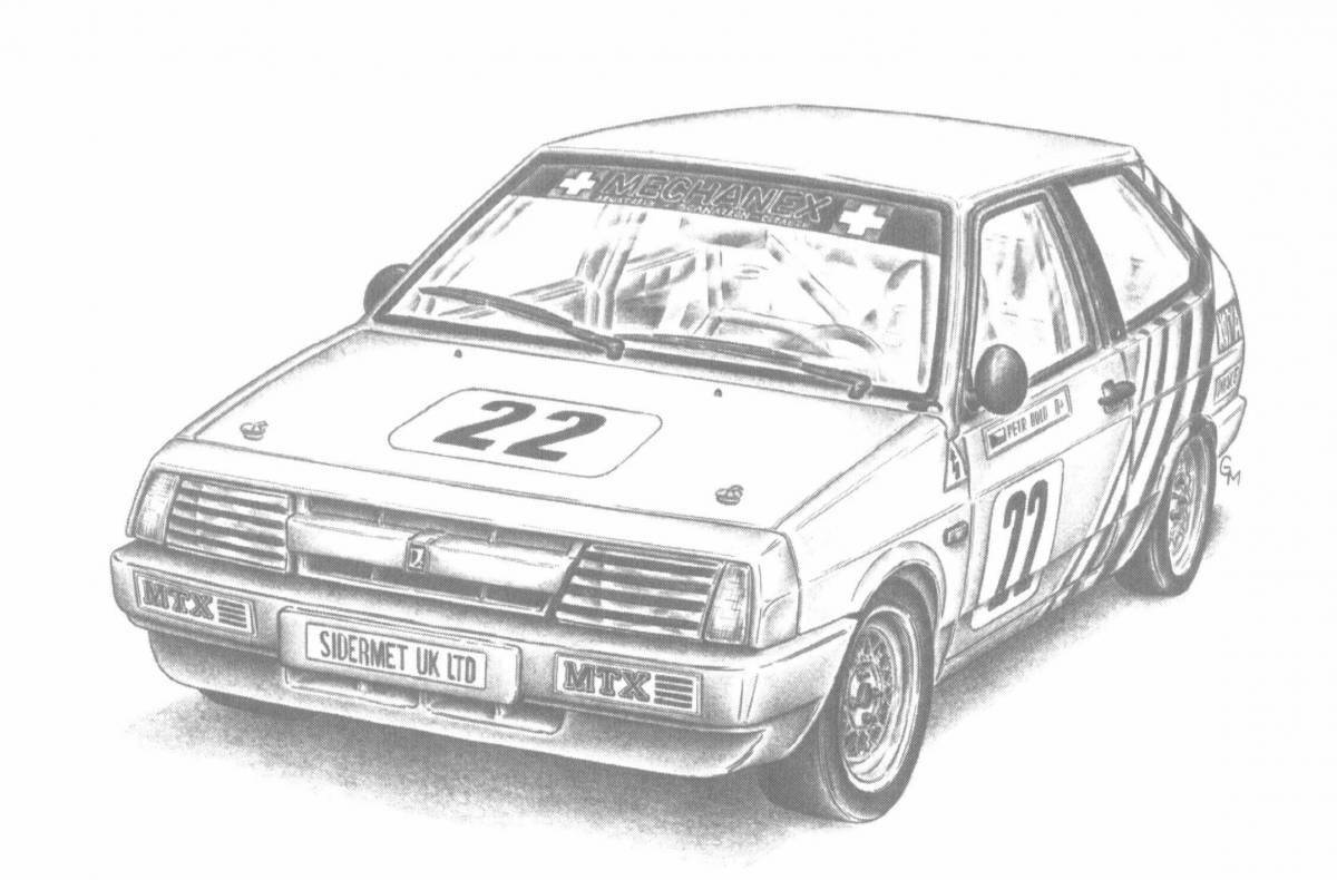 Funny vaz cars coloring book