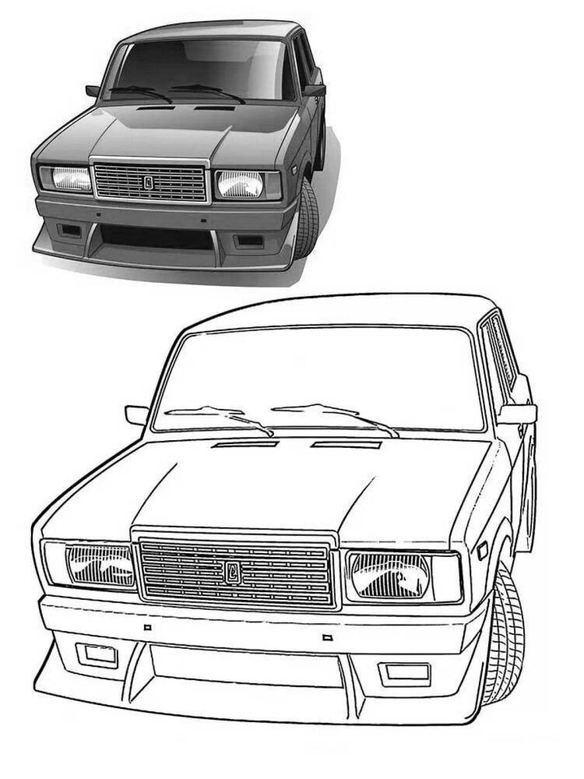 Coloring page amazing vaz cars