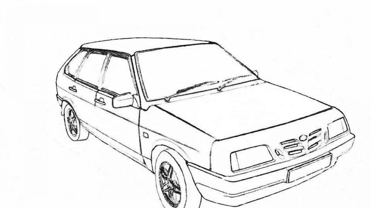 Charming VAZ cars coloring book