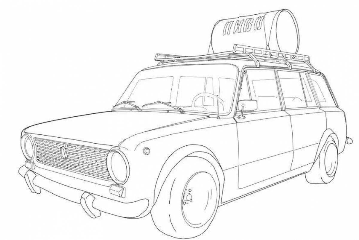 Coloring page adorable vaz cars