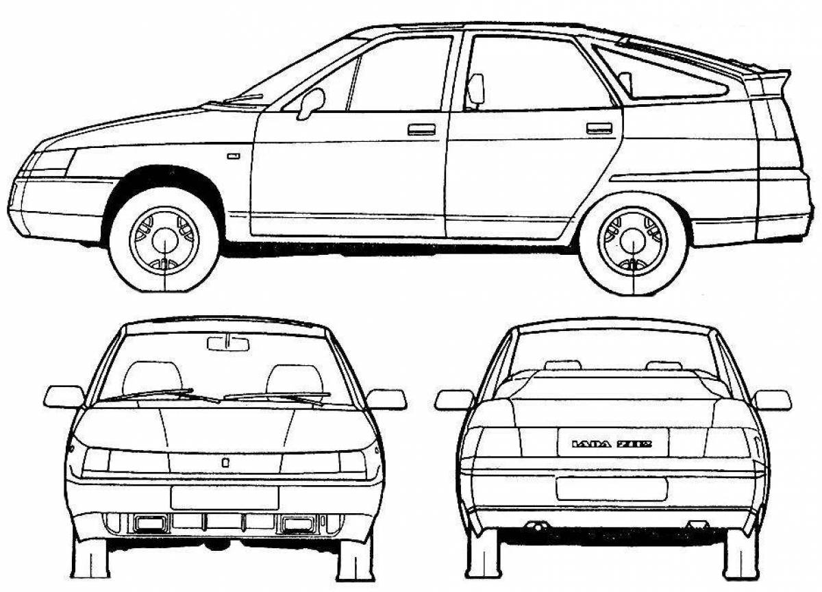 Attractive VAZ cars coloring book