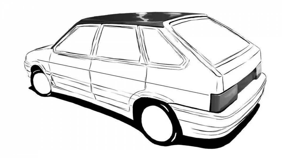 Coloring page shiny cars VAZ