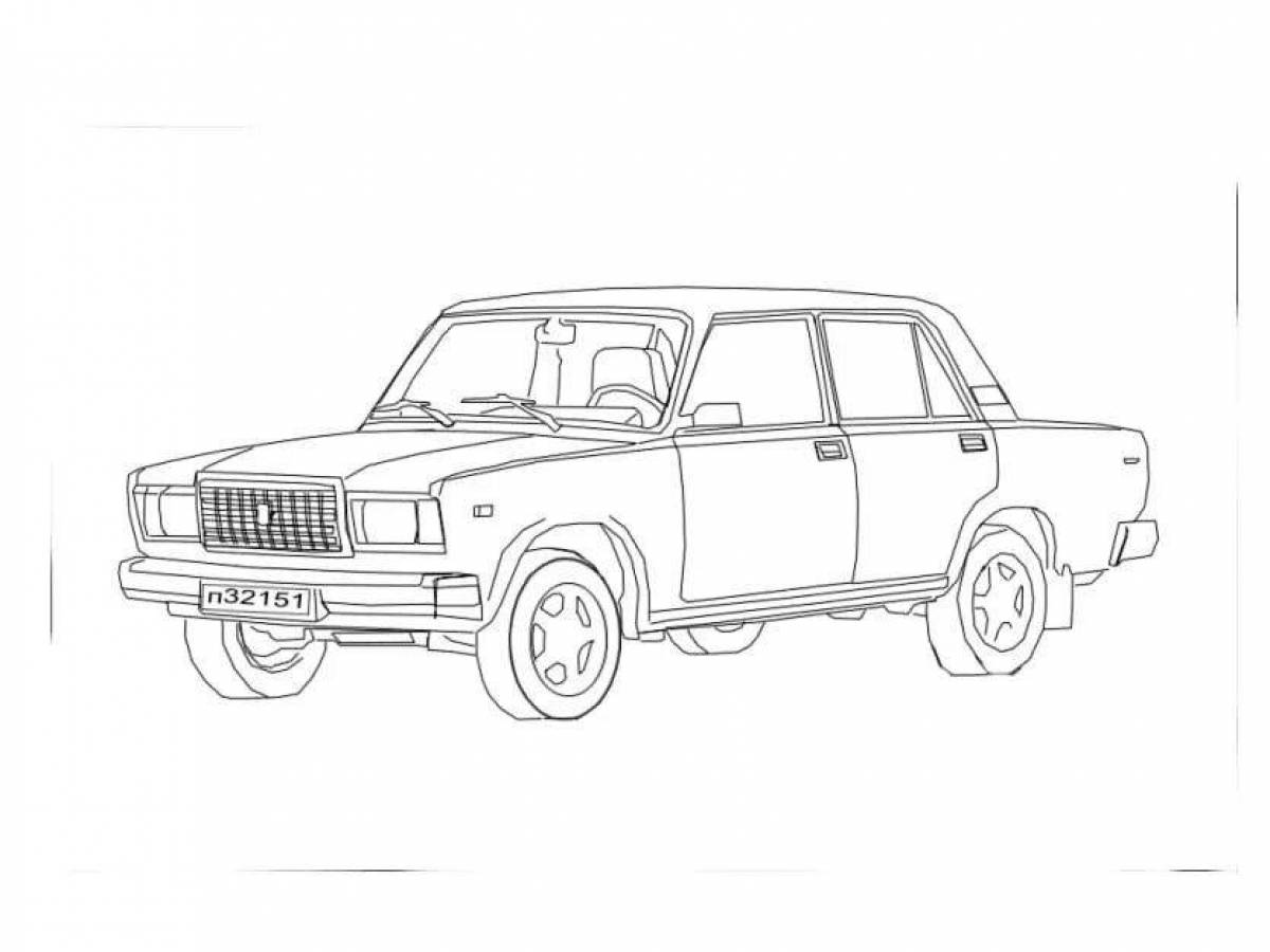 VAZ fashionable cars coloring book