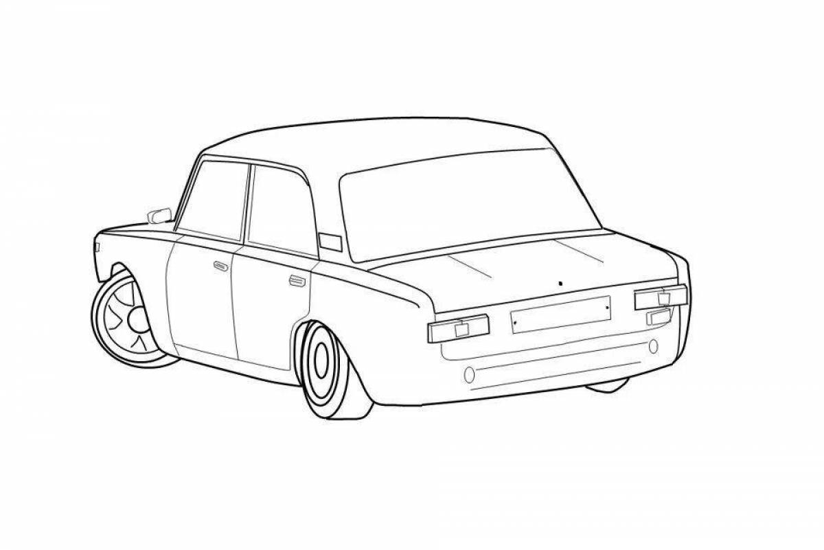 Coloring pages cool vaz cars