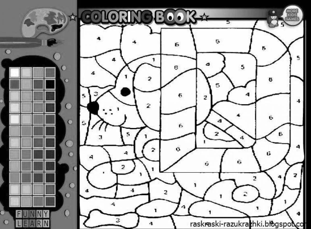 Bright coloring game turn on