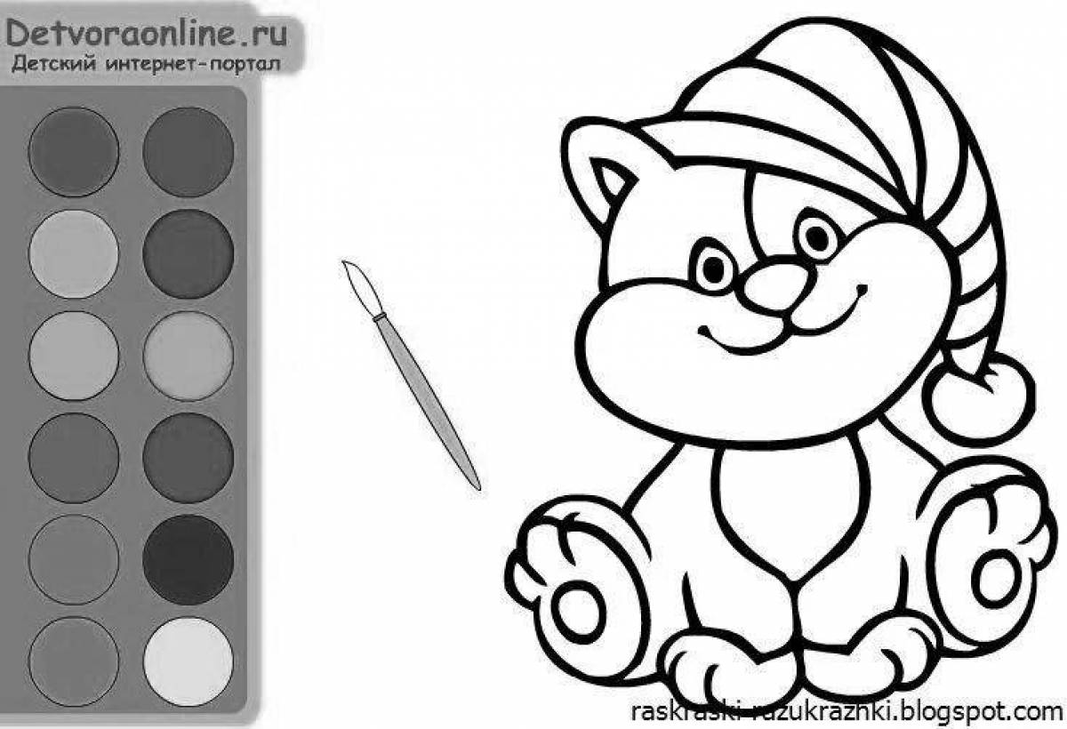 Charming coloring game turn on
