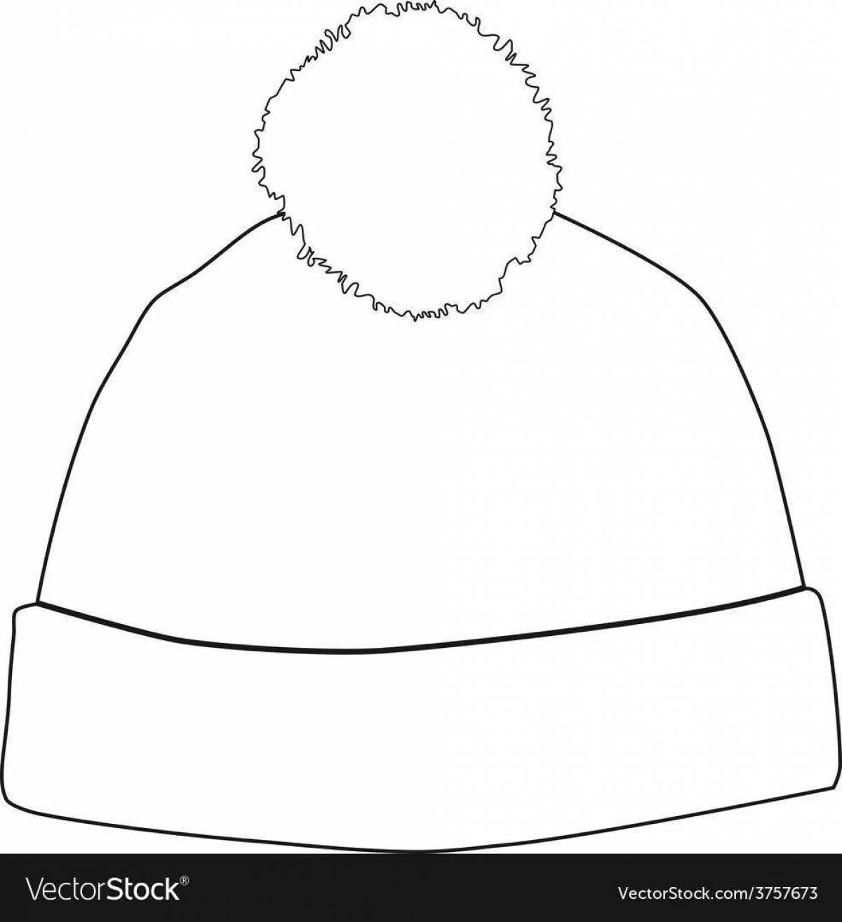 Winter hat snuggly coloring page
