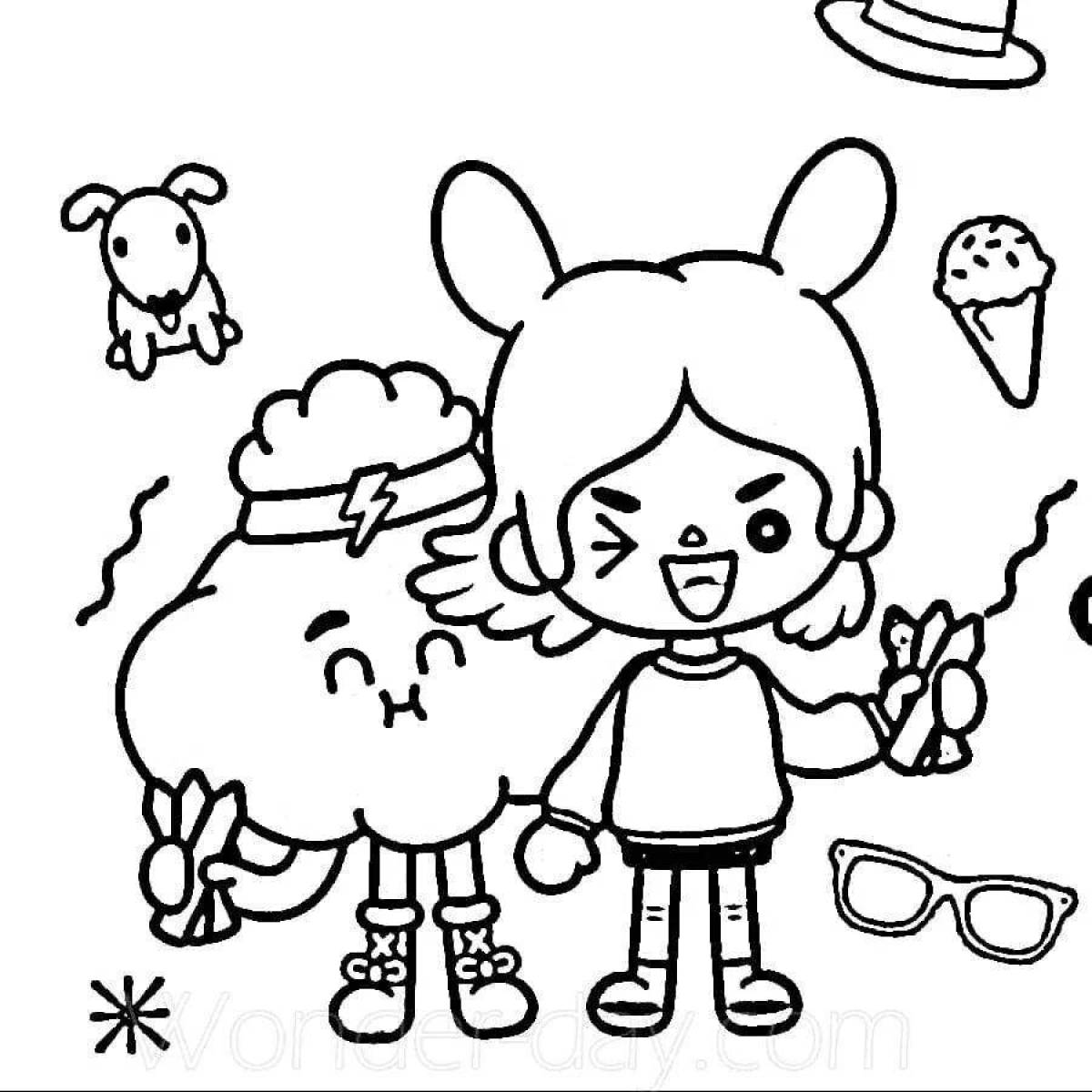 Tosa vosa live coloring page
