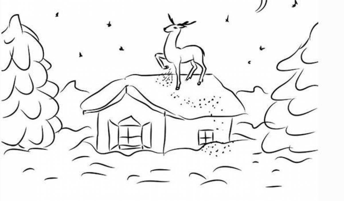 Очаровательная раскраска бажовских сказок