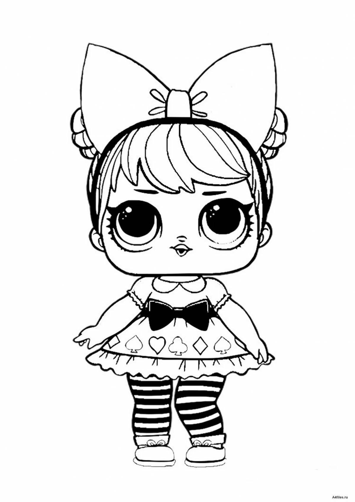 Coloring page graceful doll