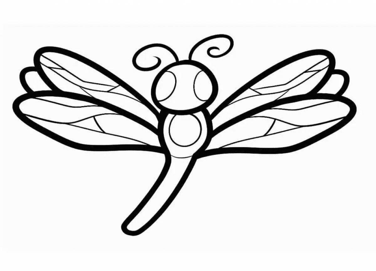 Incredible dragonfly coloring book for kids