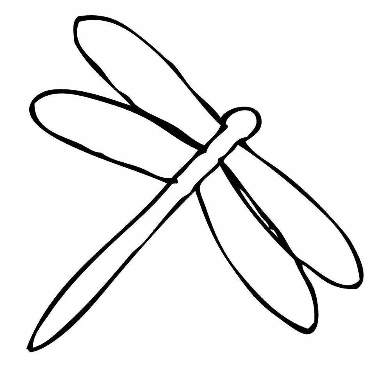 Amazing dragonfly coloring page for kids