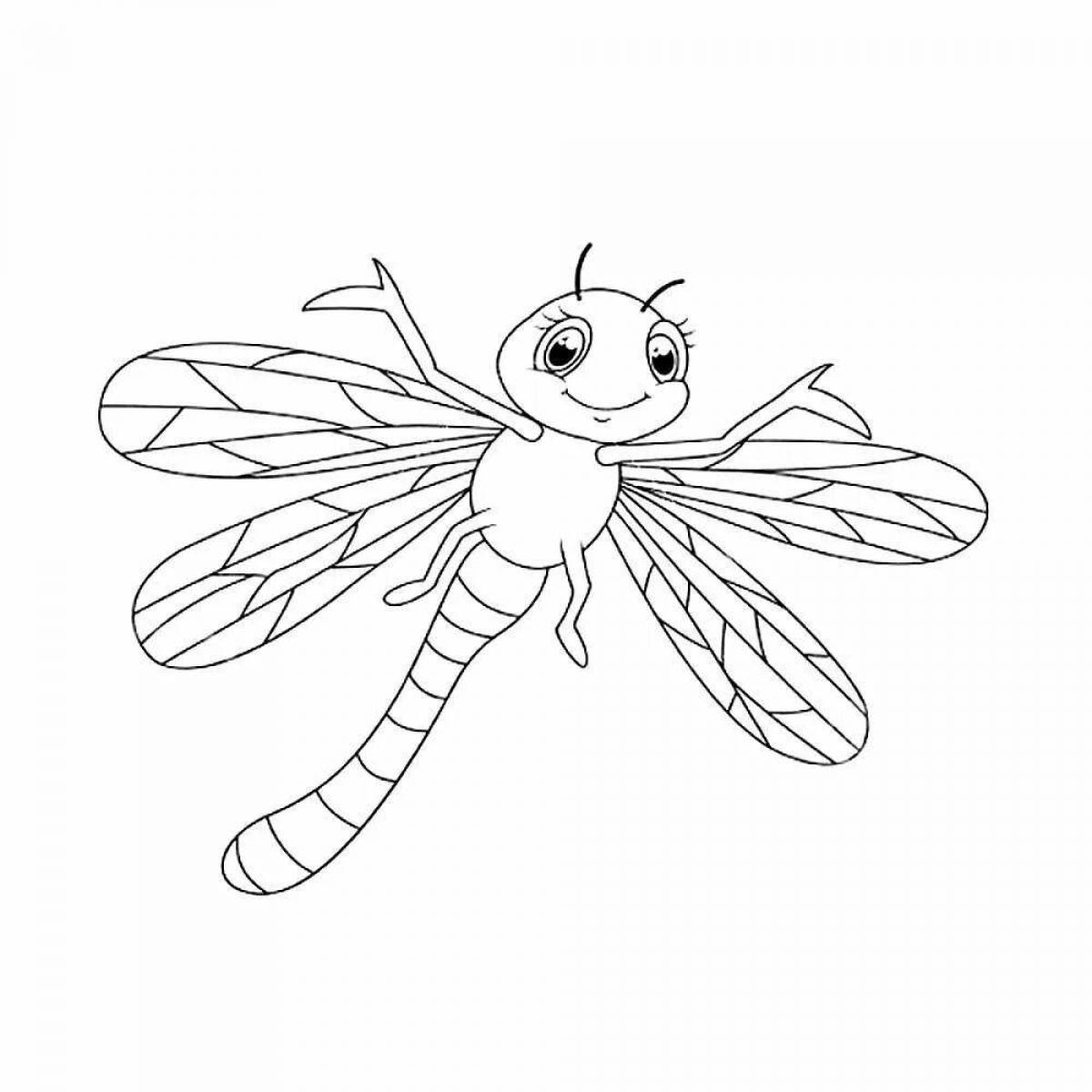 Dazzling dragonfly coloring pages for kids
