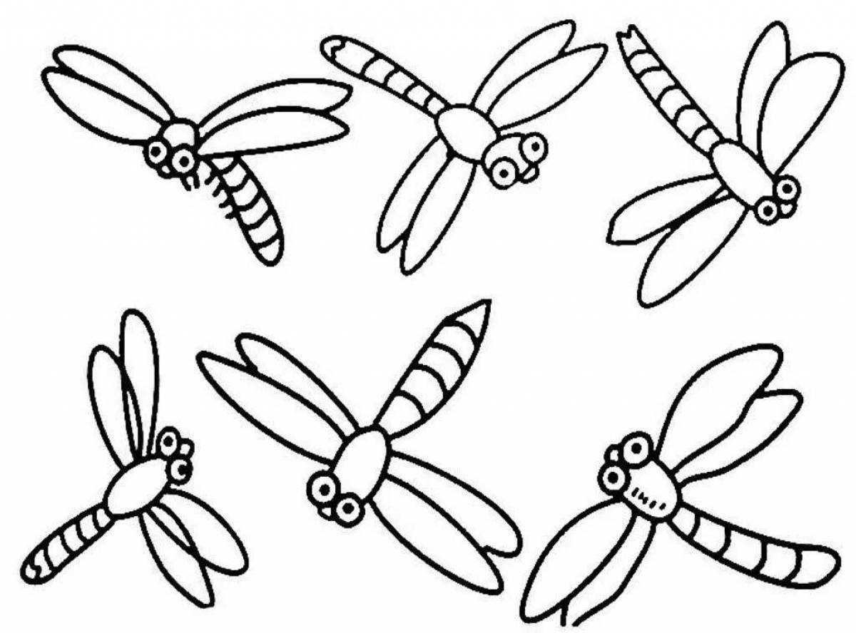 Exciting dragonfly coloring book for kids