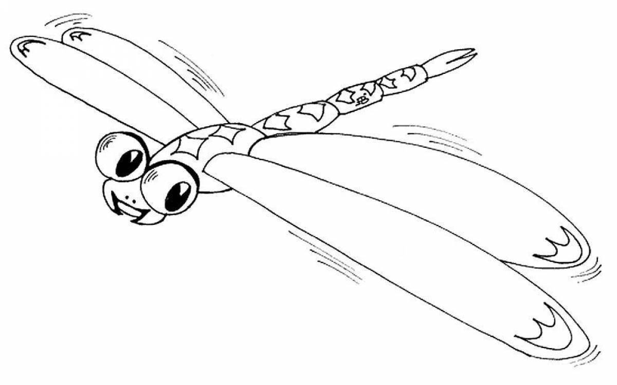 Adorable dragonfly coloring pages for kids