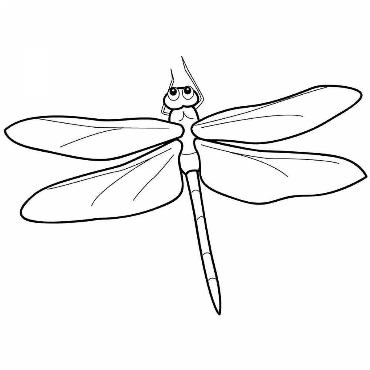 Inspirational dragonfly coloring book for kids