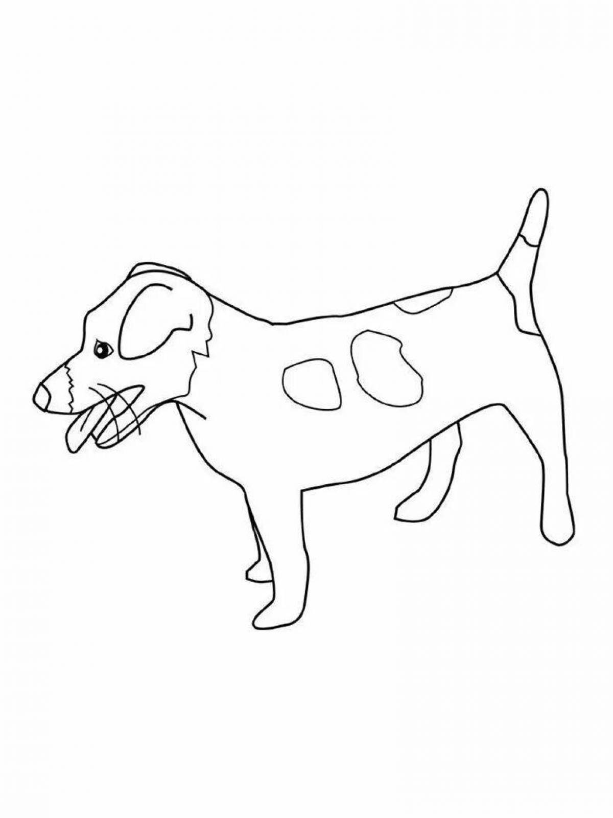 Colorful jack russell terrier coloring book