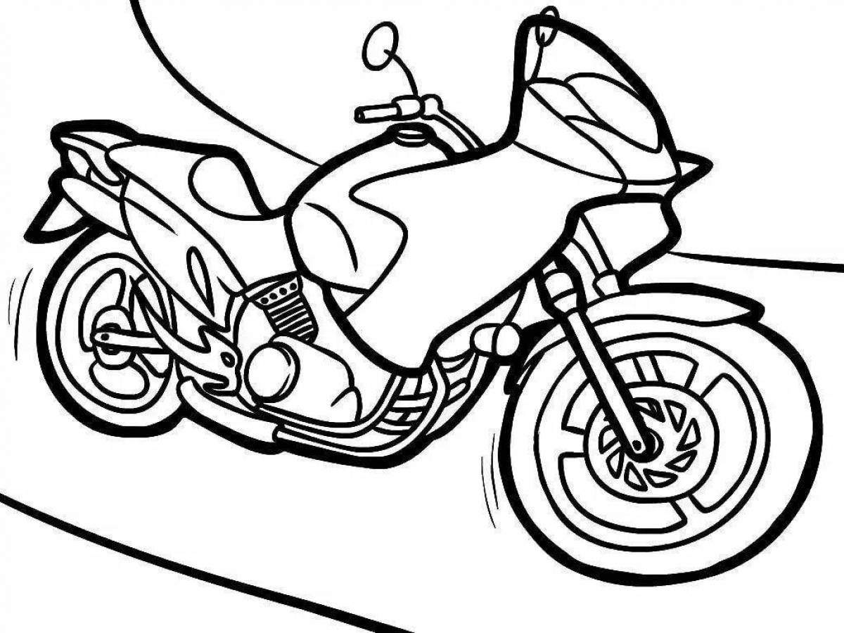 Coloring page luxury motorcycles for boys