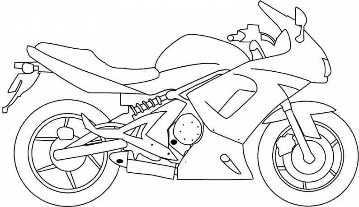 Colouring page seductive motorcycles for boys