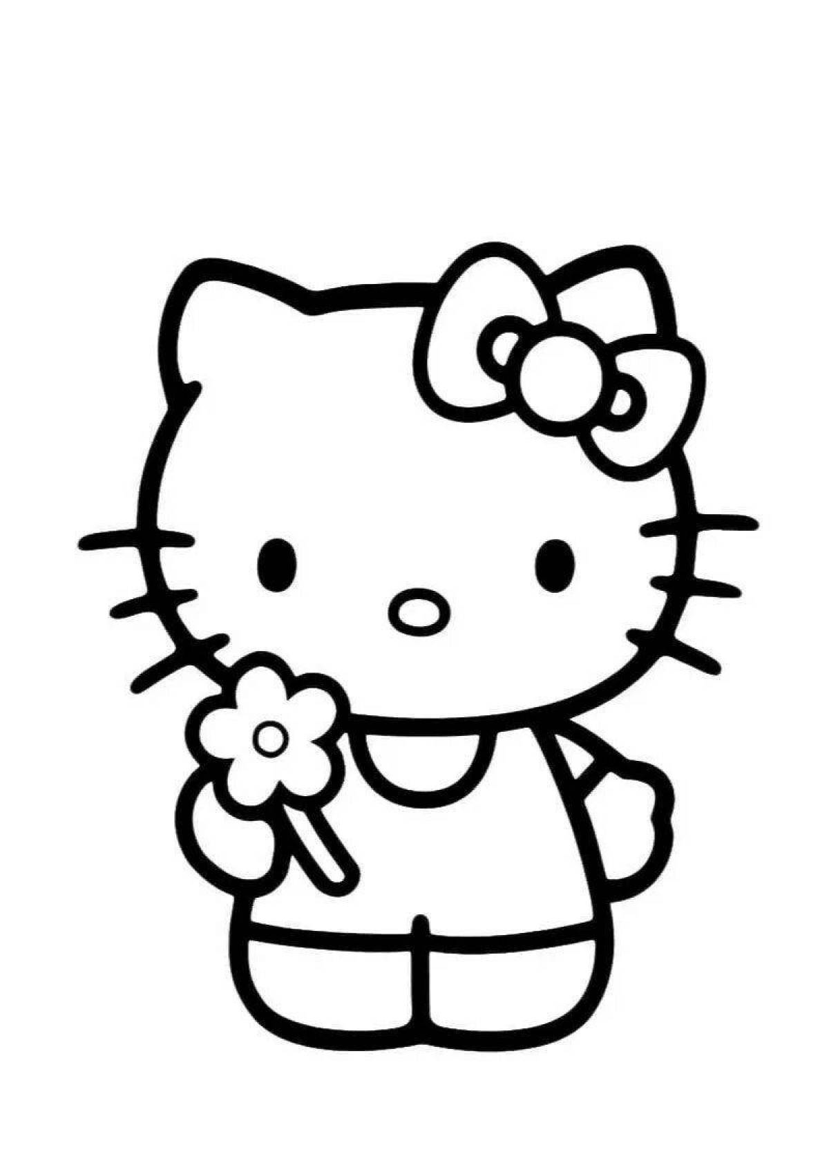 Delightful coloring hello kitty and her friends