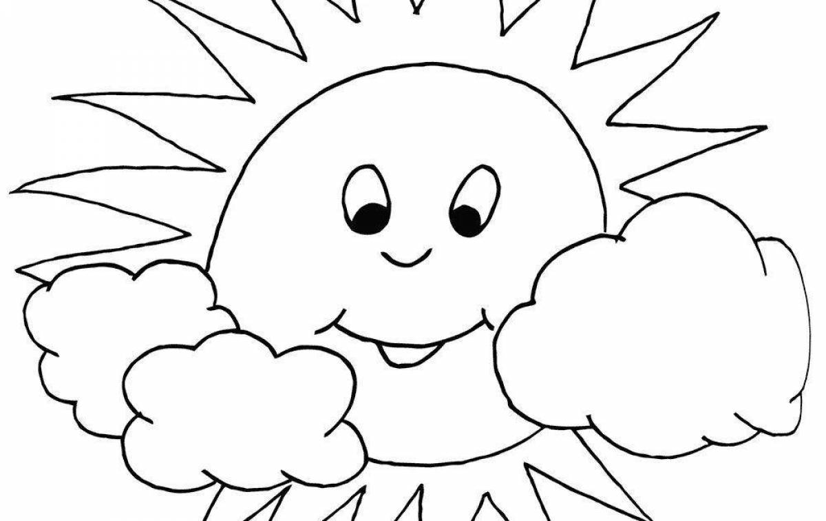 Inspirational sun coloring book for 2-3 year olds