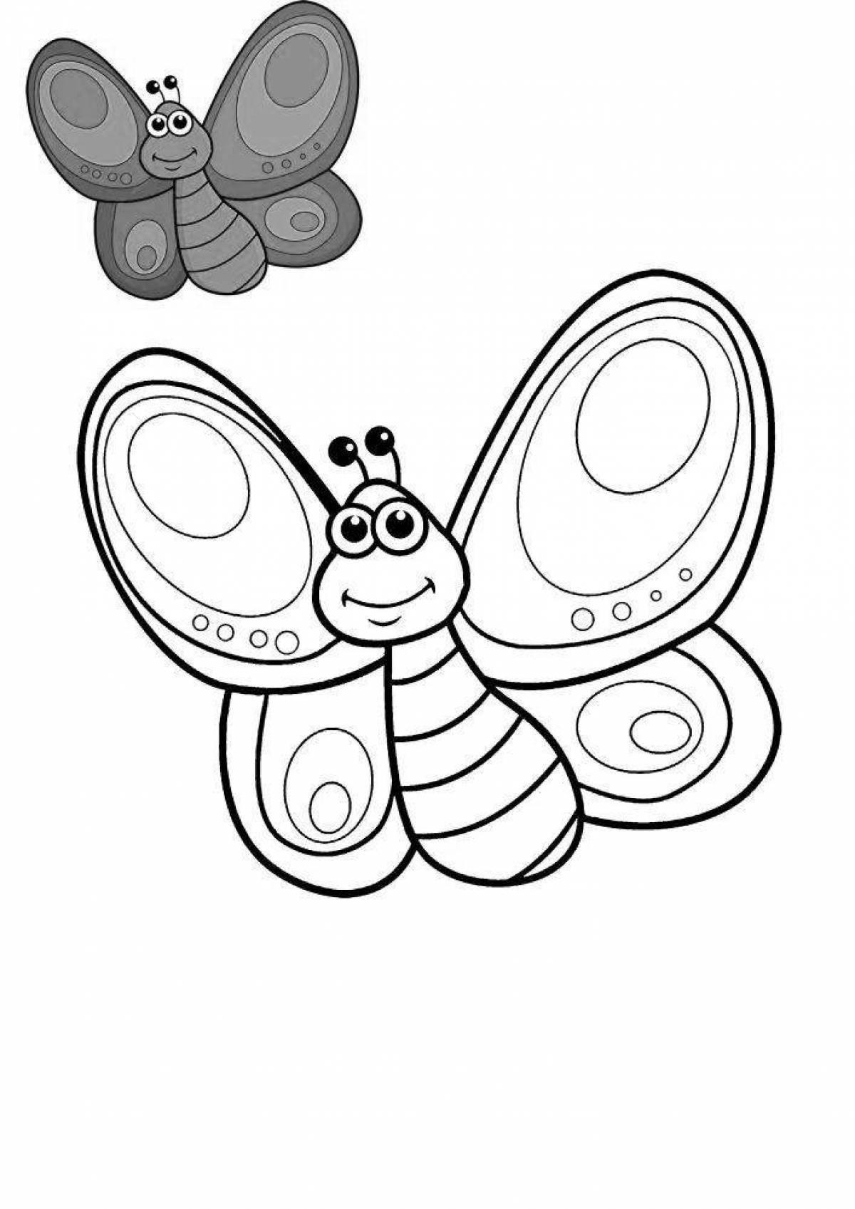 Funny butterfly coloring book for kids 5-6 years old