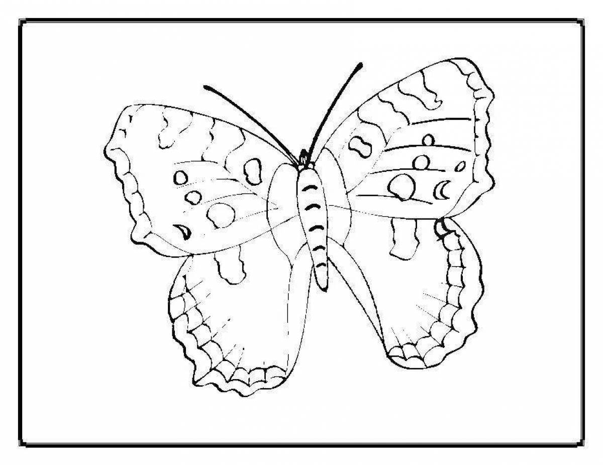 Причудливая раскраска бабочки для детей 5-6 лет