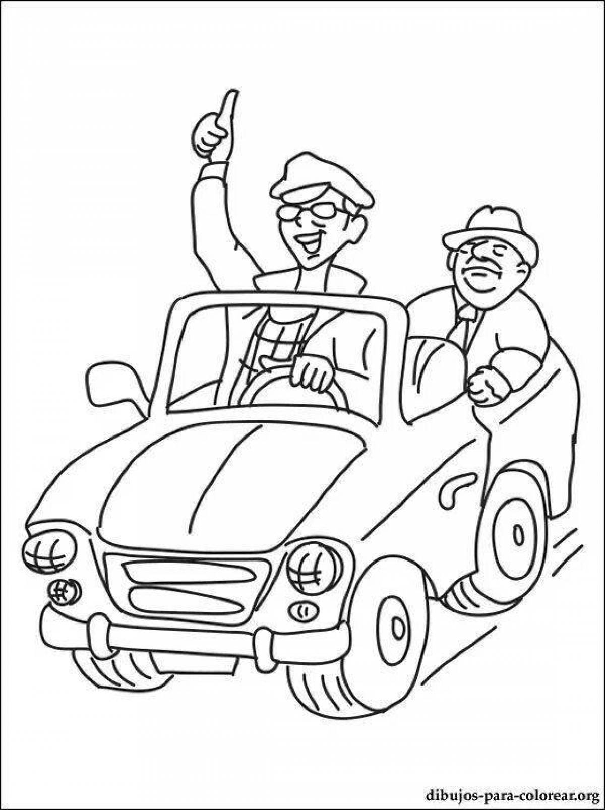 Dynamic driver coloring page