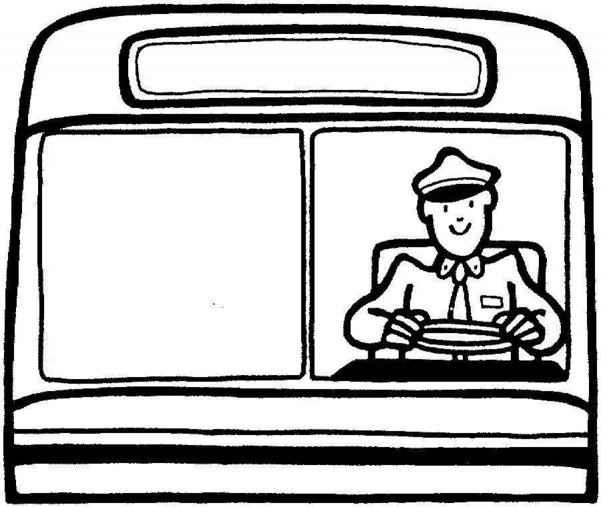 Outgoing Driver Coloring Page