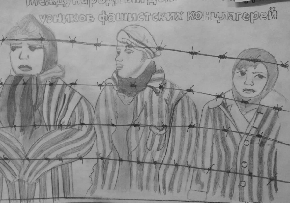 The unnerving Holocaust coloring page
