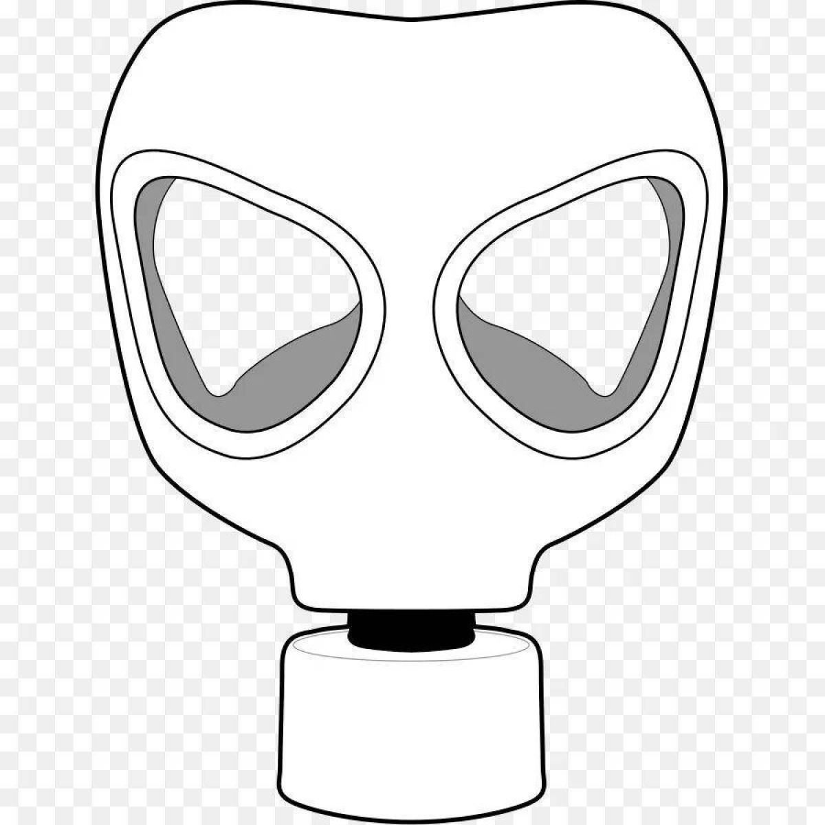 A striking mask coloring page