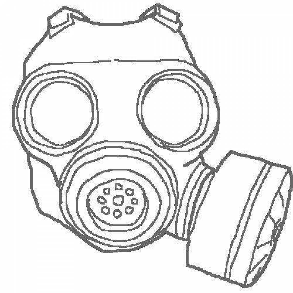 Charming mask coloring page