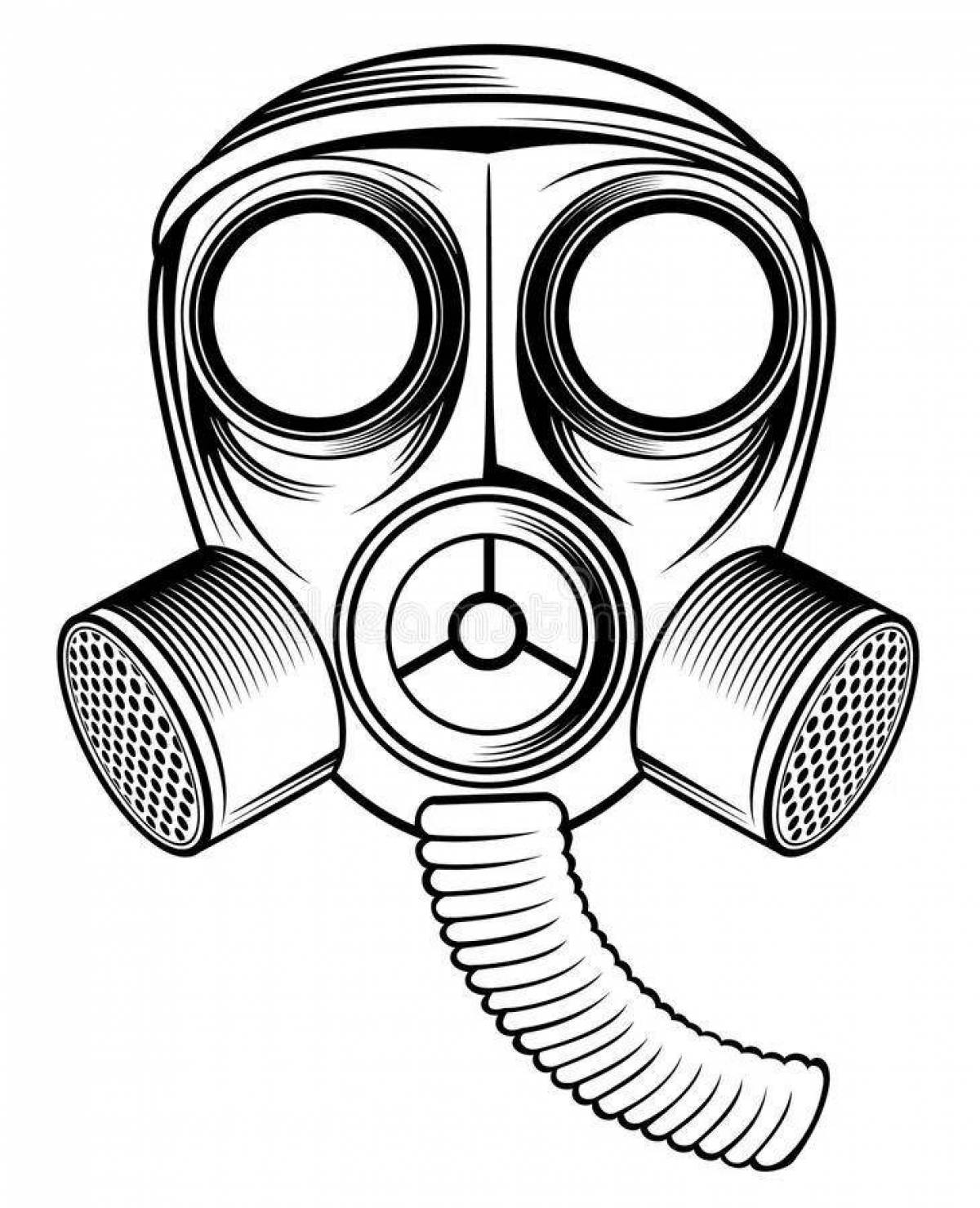 Exciting mask coloring page
