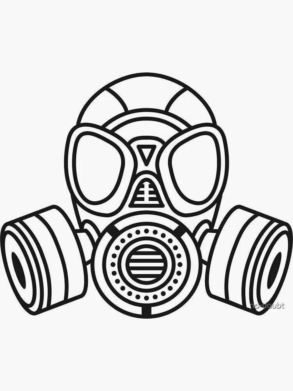 Fearless mask coloring page