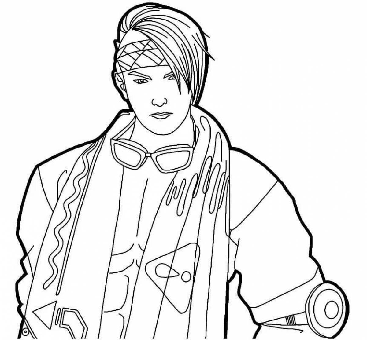 Colorful ff coloring page