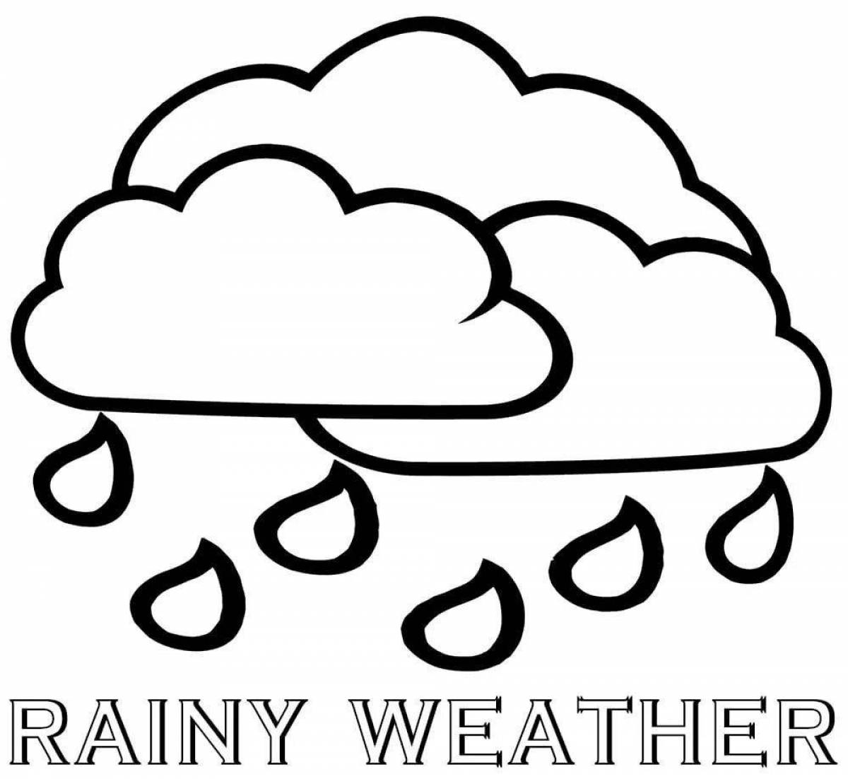 Colorful weather coloring page