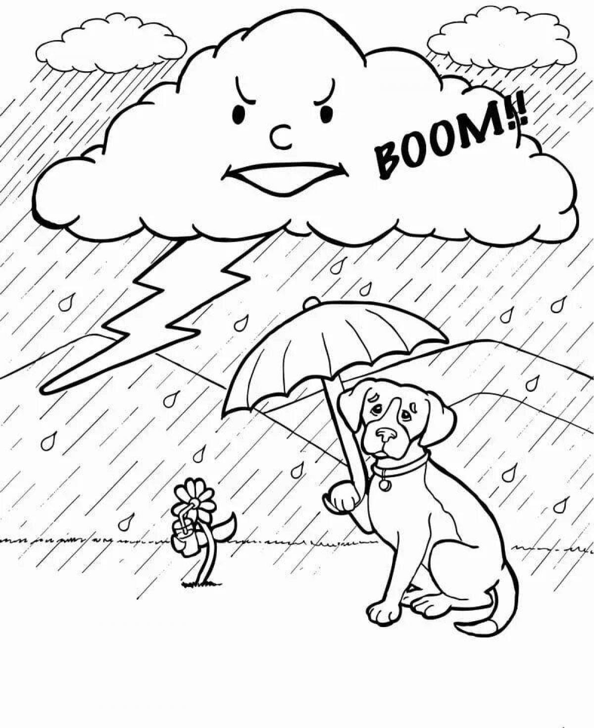 Great weather coloring page