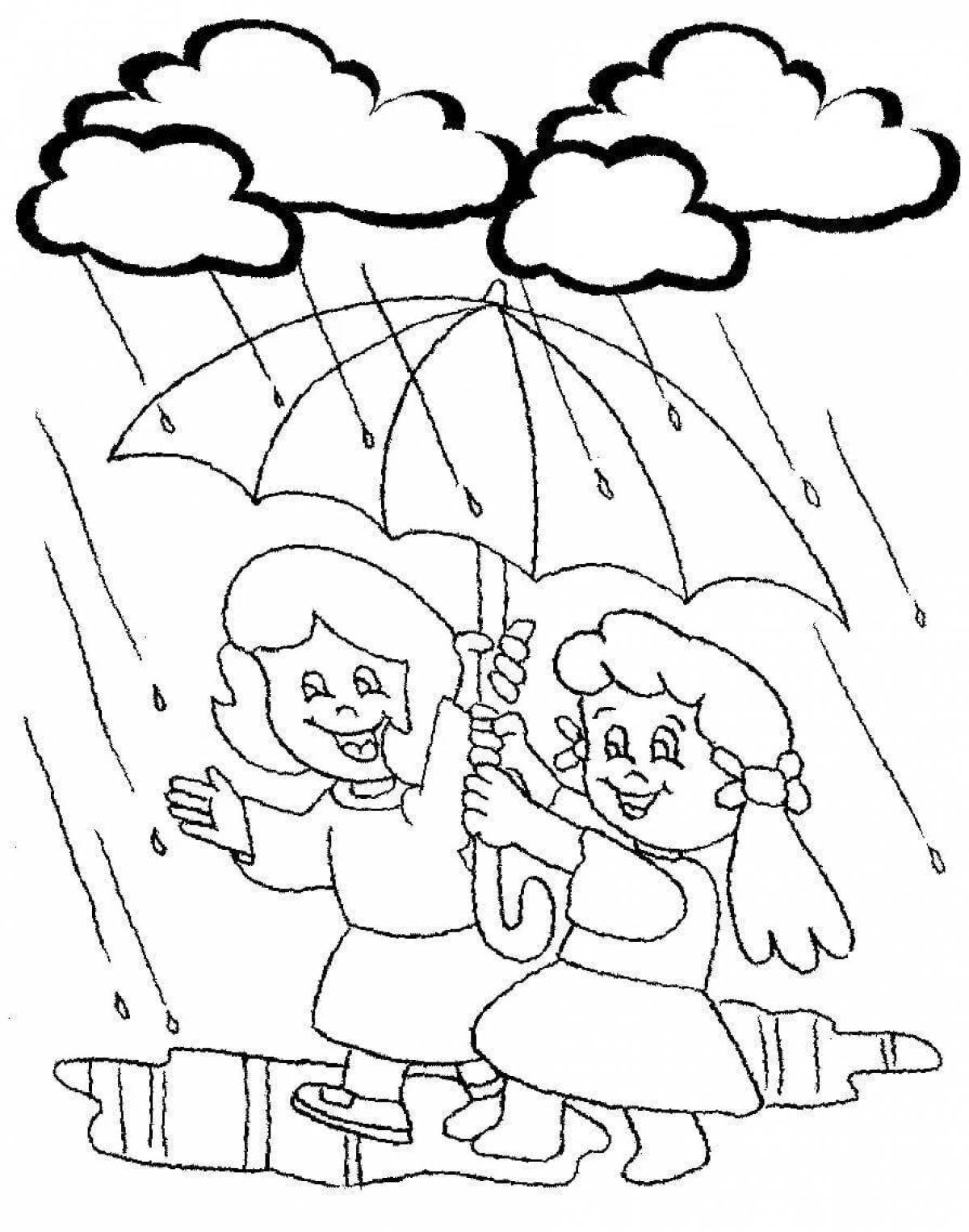 Happy weather coloring page