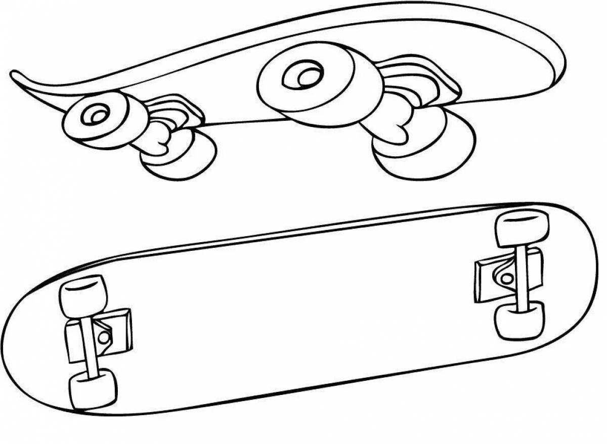 Bright skate coloring page