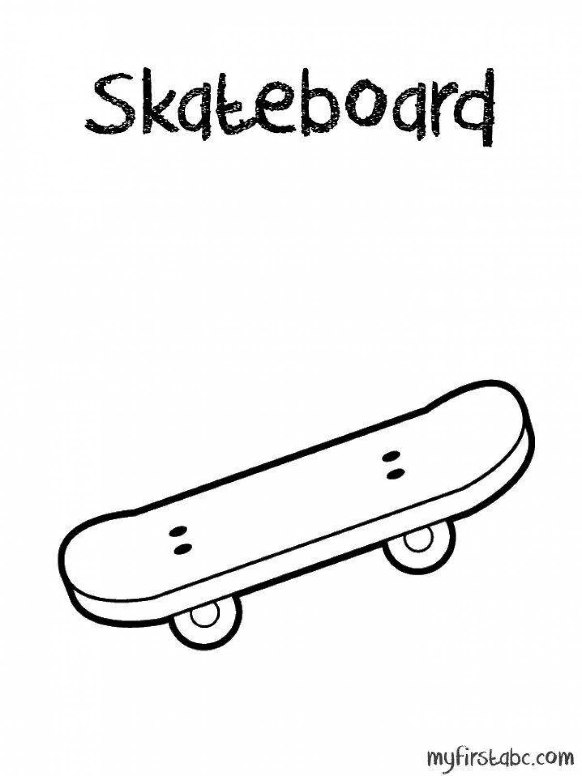 Coloring funny skate