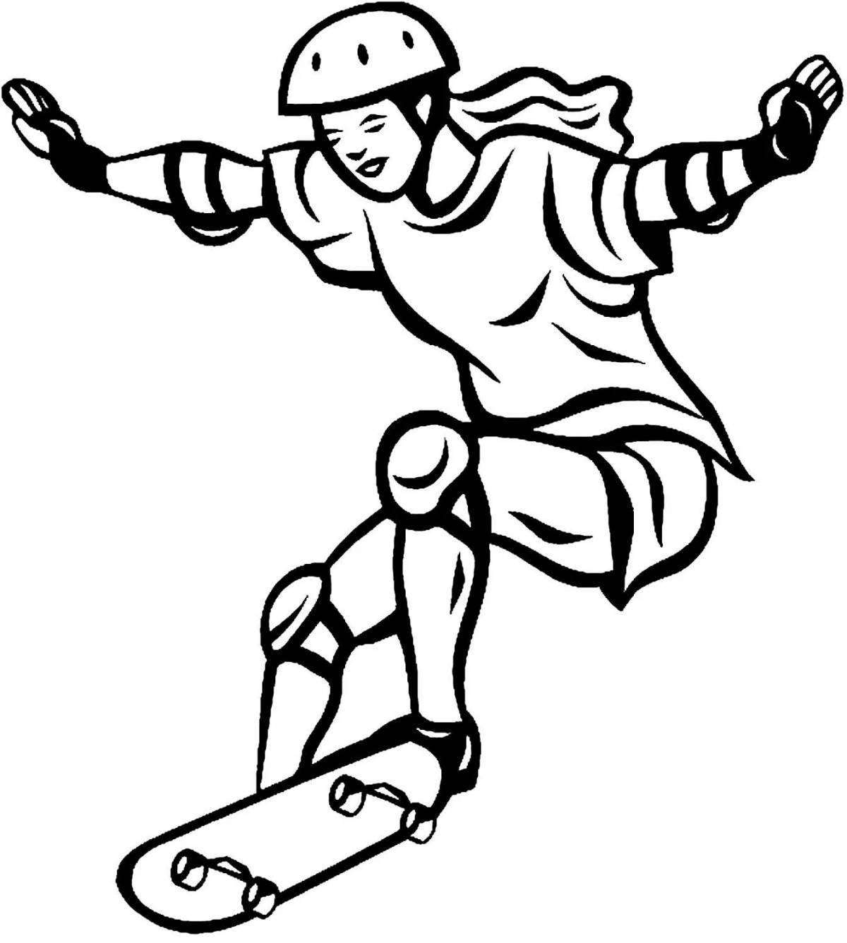 Exciting skate coloring