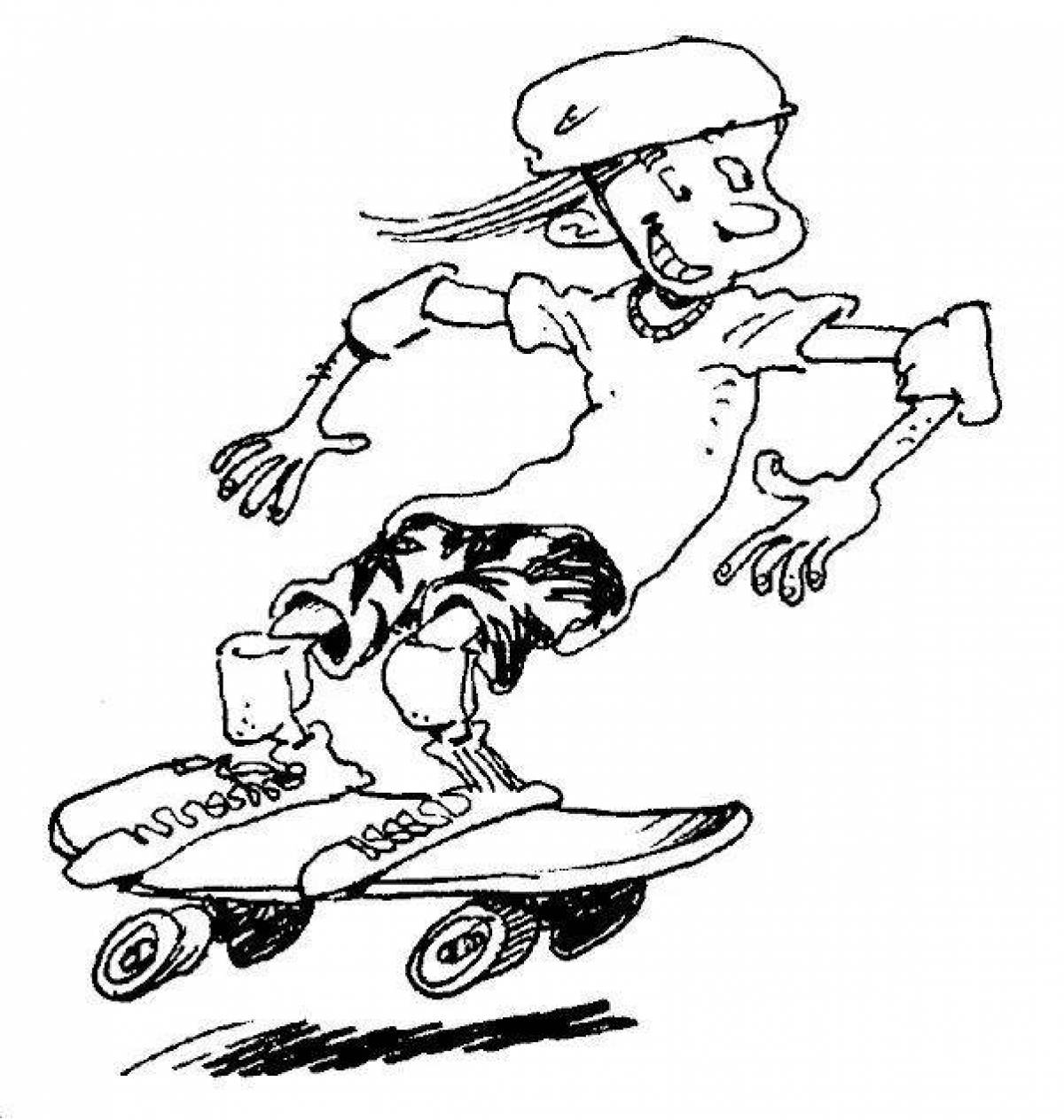 Color fun skate coloring page