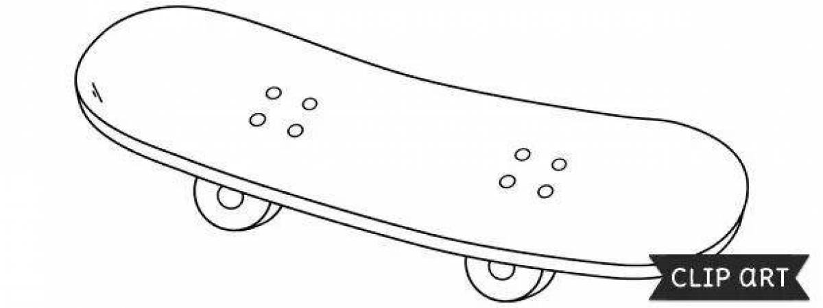 Color playful skate coloring page