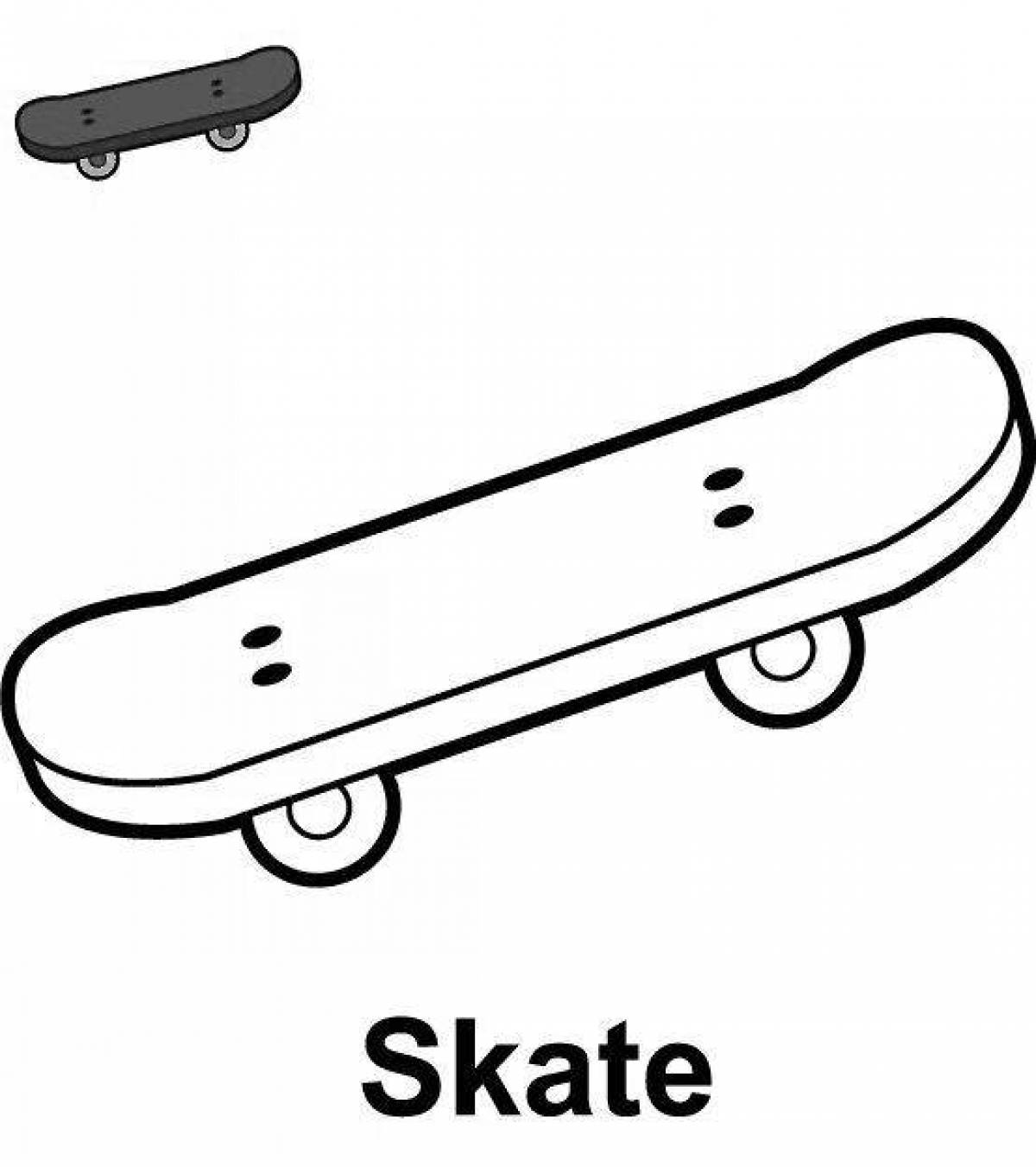 Рисунок скейта поэтапно
