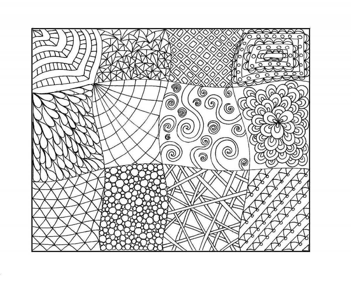 Detailed zendoodle coloring page