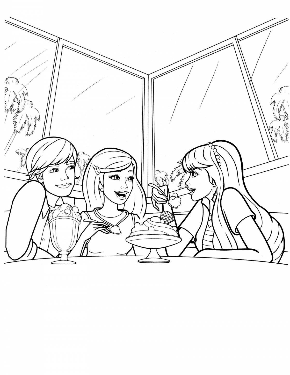 Coloring page magic cafe