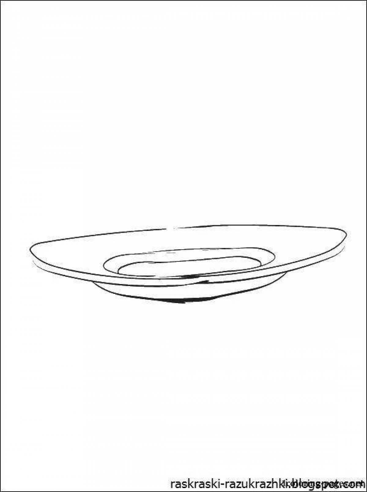 Bright plate coloring page