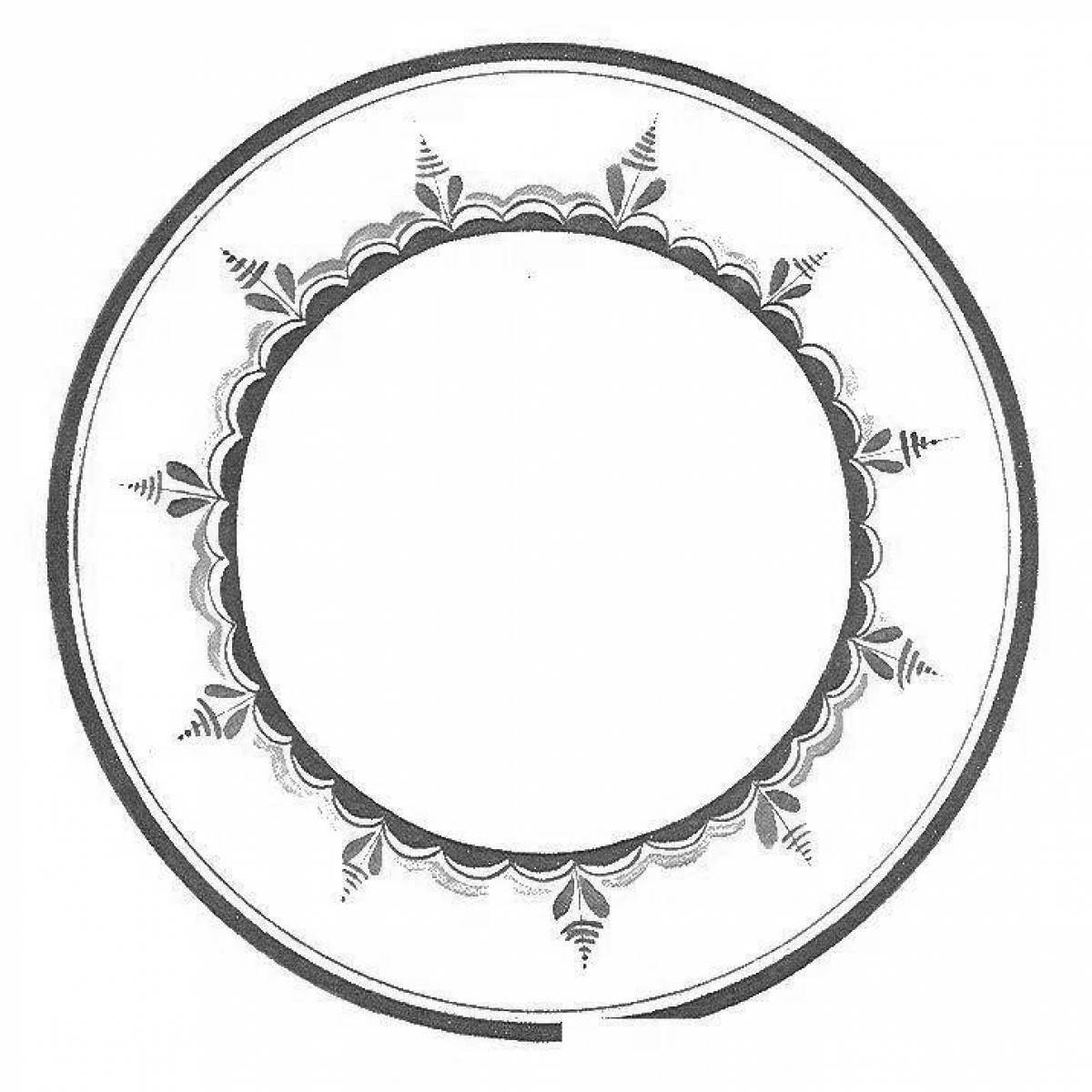 Joy plate coloring page