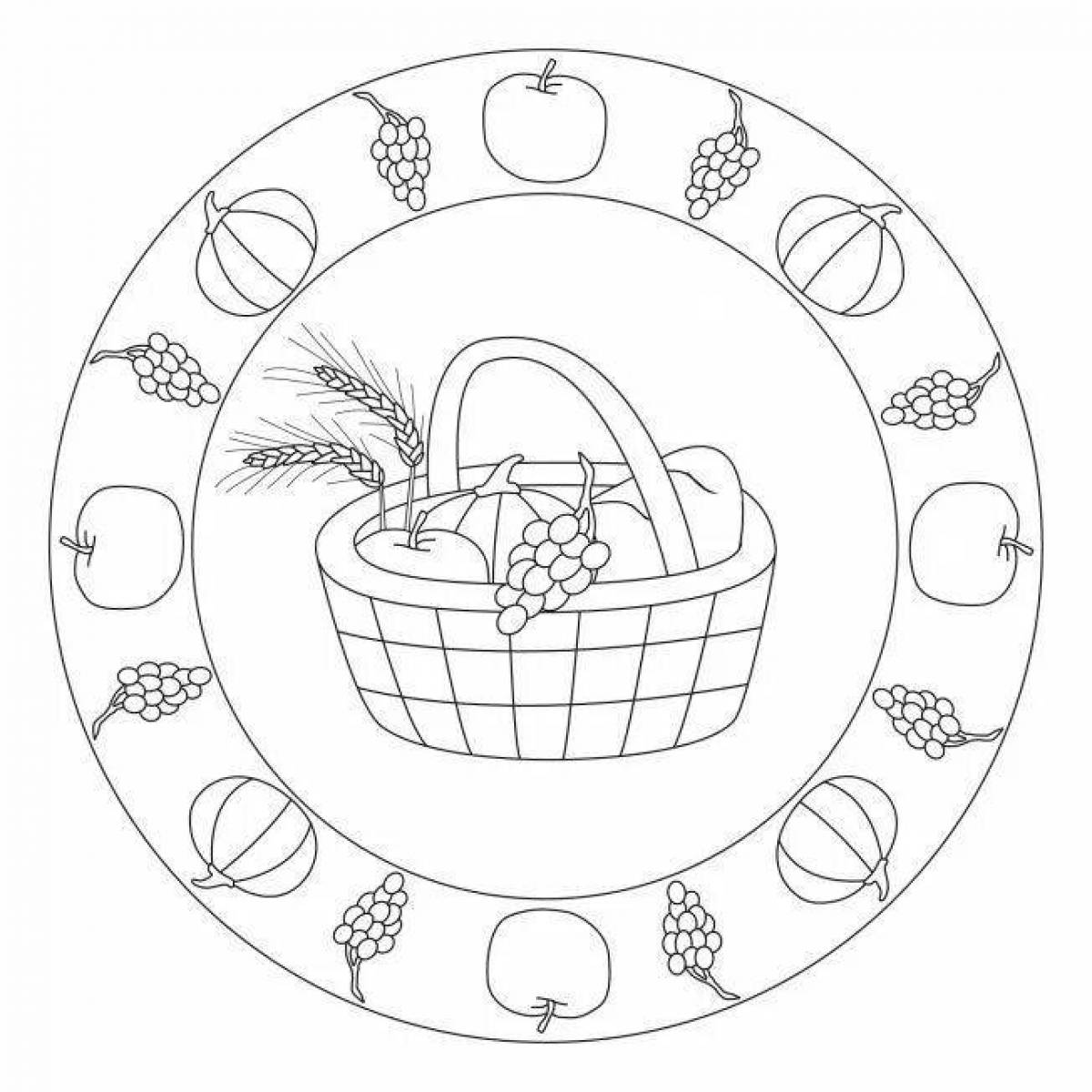 Fun plate coloring page